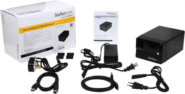 Alt view image 6 of 6 - StarTech.com S3520BU33ER 3.5" Black SATA III 2-Bay RAID Enclosure with UASP