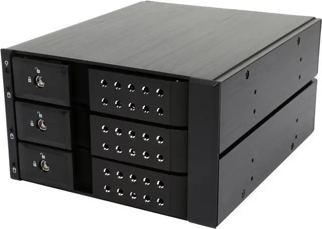 Main image of StarTech.com HSB3SATSASBA 3 Bay Aluminum Trayless Hot Swap Mobile Rack Backplane for 3.5in SAS II/SATA III - 6 Gbps HDD