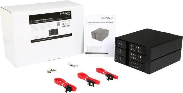 Alt view image 6 of 6 - StarTech.com HSB3SATSASBA 3 Bay Aluminum Trayless Hot Swap Mobile Rack Backplane for 3.5in SAS II/SATA III - 6 Gbps HDD