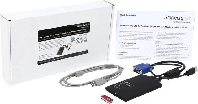 Alt view image 5 of 5 - StarTech.com NOTECONS02 KVM Console to Laptop USB 2.0 Portable Crash Cart Adapter with File Transfer & Video Capture - Portable KVM Console