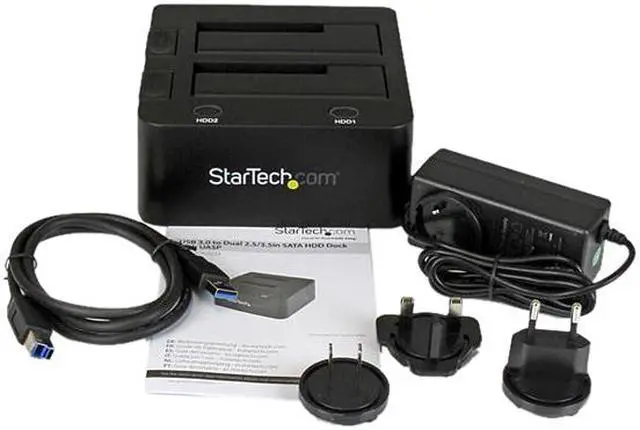 Alt view image 4 of 4 - StarTech.com SDOCK2U33 USB 3.0 Dual Hard Drive Docking Station with UASP for 2.5 / 3.5in HDD / SSD – USB 3.5" SATA HDD / SSD Dock - SATA 6 Gbps