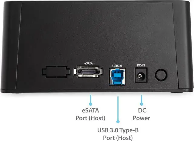 Alt view image 6 of 6 - StarTech.com SDOCK2U33RE USB 3.0 / eSATA 2.5/3.5" SATA HDD/SSD Duplicator Dock – Standalone Hard Drive Cloner – SATA 6Gbps for fast-speed duplication