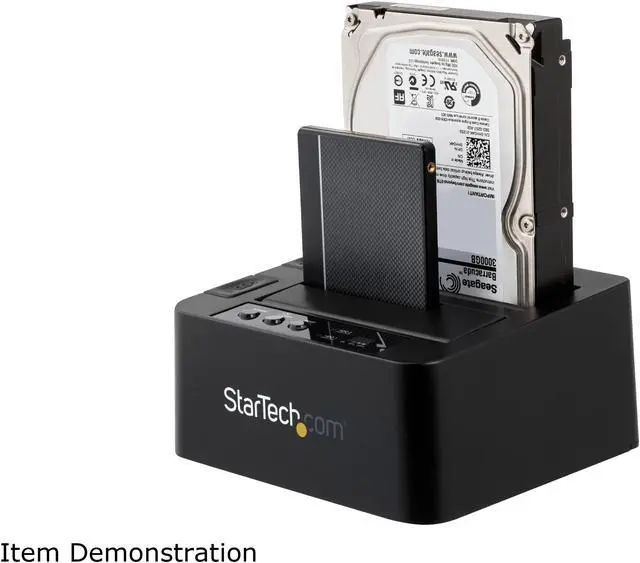 Alt view image 2 of 6 - StarTech.com SDOCK2U33RE USB 3.0 / eSATA 2.5/3.5" SATA HDD/SSD Duplicator Dock – Standalone Hard Drive Cloner – SATA 6Gbps for fast-speed duplication