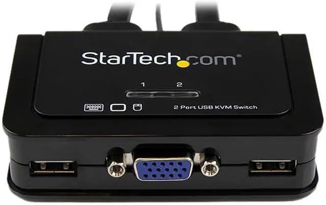 Alt view image 2 of 6 - StarTech.com 2 Port USB VGA Cable KVM Switch - USB Powered with Remote Switch