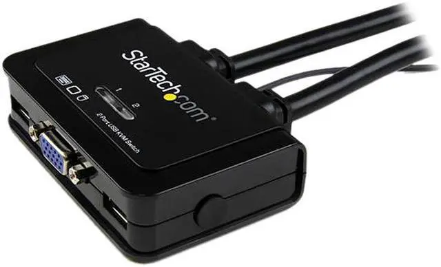 Alt view image 3 of 6 - StarTech.com 2 Port USB VGA Cable KVM Switch - USB Powered with Remote Switch