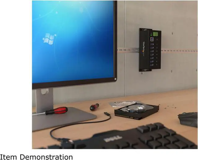 Alt view image 5 of 7 - StarTech.com ST7300USBME 7 Port Industrial USB 3.0 Hub - with ESD Protection - Mountable - USB 3 Hub - USB Extender - Powered USB 3.0 Hub - USB Splitter