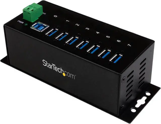 Alt view image 2 of 7 - StarTech.com ST7300USBME 7 Port Industrial USB 3.0 Hub - with ESD Protection - Mountable - USB 3 Hub - USB Extender - Powered USB 3.0 Hub - USB Splitter