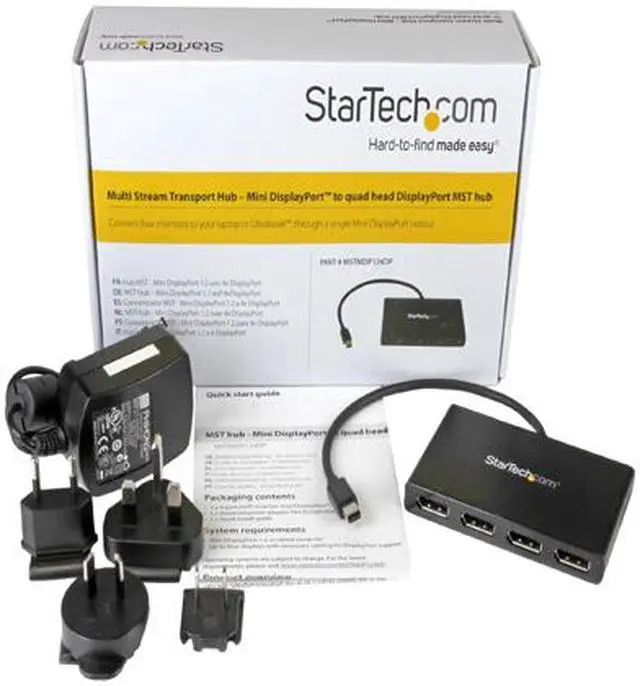 Alt view image 10 of 10 - StarTech.com MSTMDP124DP MST Hub - Mini DisplayPort to 4x DisplayPort - Multi Stream Transport Hub - MDP 1.2