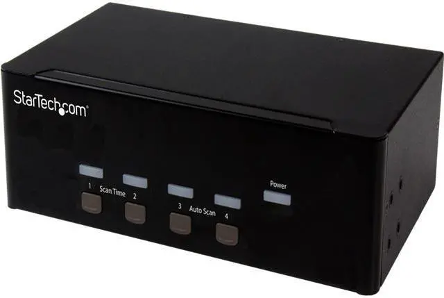 Main image of StarTech.com 4-port KVM Switch with Dual VGA and 2-port USB Hub - USB 2.0