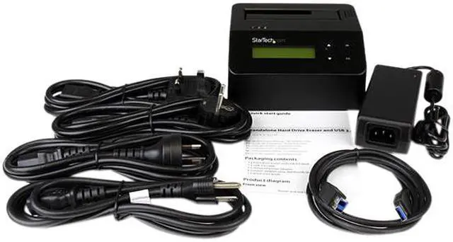 Alt view image 4 of 4 - StarTech.com SDOCK1EU3P USB 3.0 Standalone Eraser Dock for 2.5" and 3.5” SATA SSD/HDD Drives - Secure Drive Erase with Receipt Printing - SATA I/II