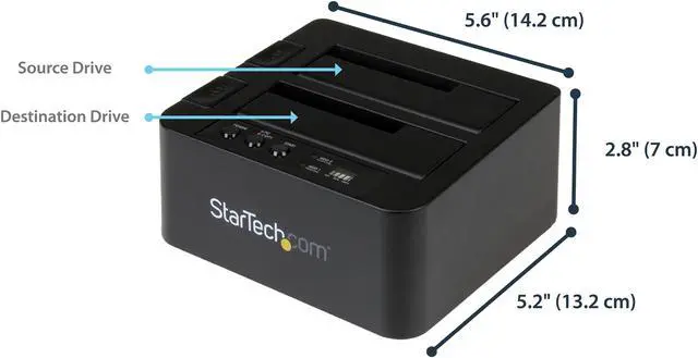 Alt view image 5 of 6 - StarTech.com SDOCK2U313R USB 3.1 (10Gbps) Standalone Duplicator Dock for 2.5" & 3.5" SATA SSD / HDD - with Fast-Speed Duplication up to 28GB/min