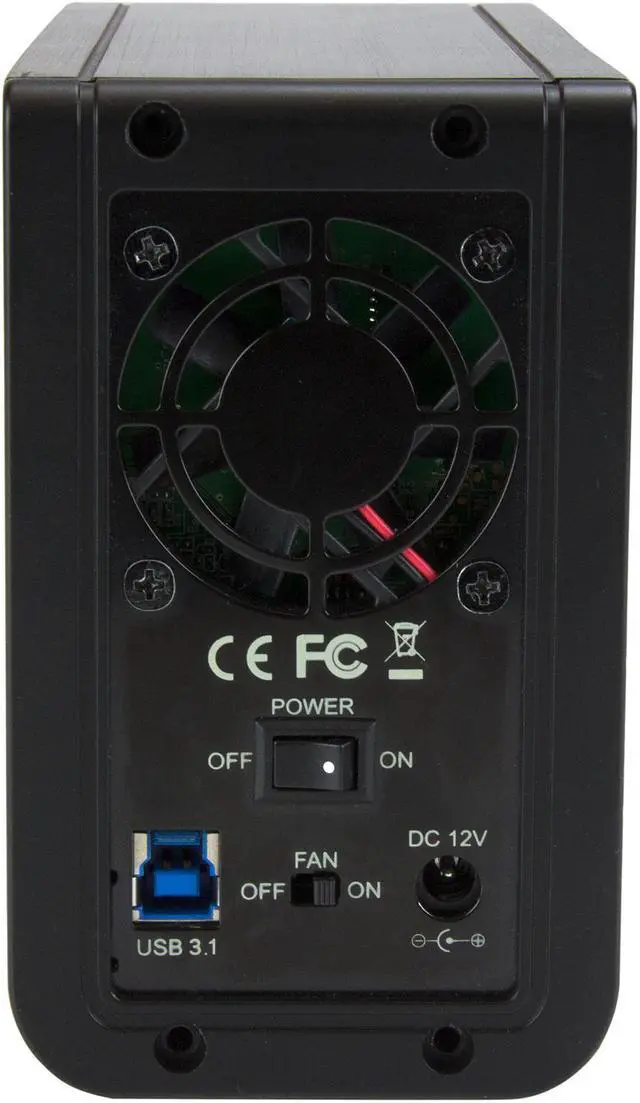 Alt view image 3 of 7 - StarTech S352BU313R 3.5" External Dual Hard Drive Enclosure - Raid - USB-C and USB-A - SATA 6Gbps - 2 Bay USB 3.1 SSD HDD Enclosure