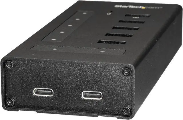 Alt view image 2 of 3 - StarTech HB30C5A2CST USB-C Hub 7 Port - USB C to 5 x USB A and 2 x USB C - USB 3.0 - Mountable - Industrial - Powered USB Hub - USB Port Expander