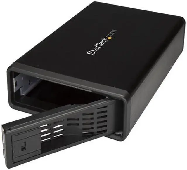 Alt view image 2 of 3 - StarTech S351BMU33ET eSATA Enclosure - for 3.5in SATA HDD - USB 3.0 / eSATA - Trayless - Metal - External Hard Drive Enclosure - HDD Enclosure