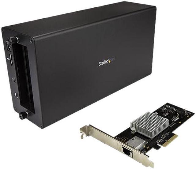 Main image of StarTech BNDTB10GI Thunderbolt 3 to 10 Gbe NIC - 1 port - External PCIe Enclosure / Chassis plus Card - with DisplayPort Monitor Port