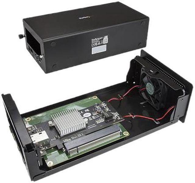 Alt view image 3 of 5 - StarTech BNDTB10GI Thunderbolt 3 to 10 Gbe NIC - 1 port - External PCIe Enclosure / Chassis plus Card - with DisplayPort Monitor Port