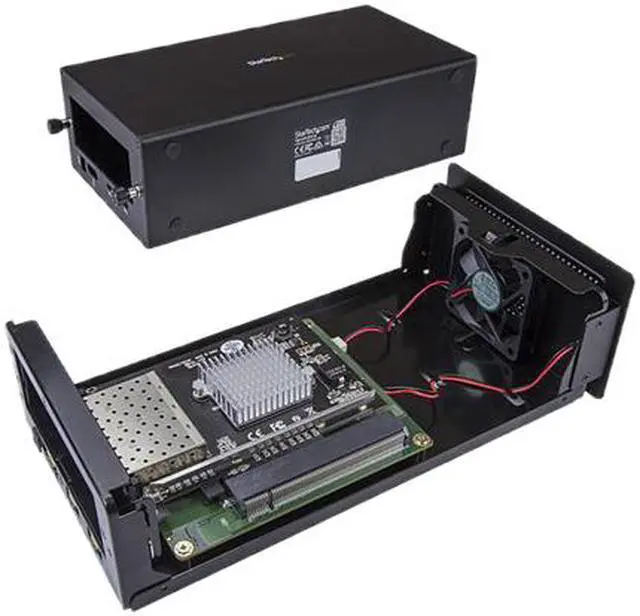 Alt view image 3 of 5 - StarTech BNDTB410GSFP Thunderbolt 3 to 10 Gbe NIC - 4 x Open SFP+ Ports - External PCIe Enclosure - with DisplayPort Monitor Port - Thunderbolt 3 to Ethernet