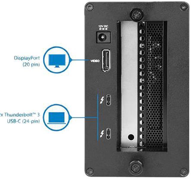 Alt view image 2 of 5 - StarTech BNDTB4M2E1 Thunderbolt 3 to M.2 PCIe Adapter - External PCIe Enclosure / Chassis plus Card - with DisplayPort Monitor Port - PCIe SSD