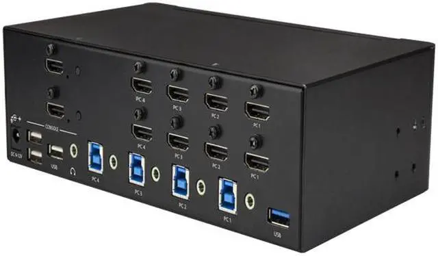 Alt view image 2 of 3 - StarTech SV431DHD4KU 4 Port HDMI KVM Switch - 4K 30Hz - Dual Display