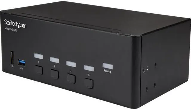 Main image of StarTech SV431DHD4KU 4 Port HDMI KVM Switch - 4K 30Hz - Dual Display