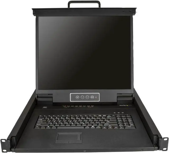 Alt view image 2 of 9 - StarTech.com RKCONS1908K Rackmount KVM Console - 1U - 19in - 8 Port KVM - VGA KVM - Rack Mount Monitor - Rackmount LCD Monitor - Rackmount Console
