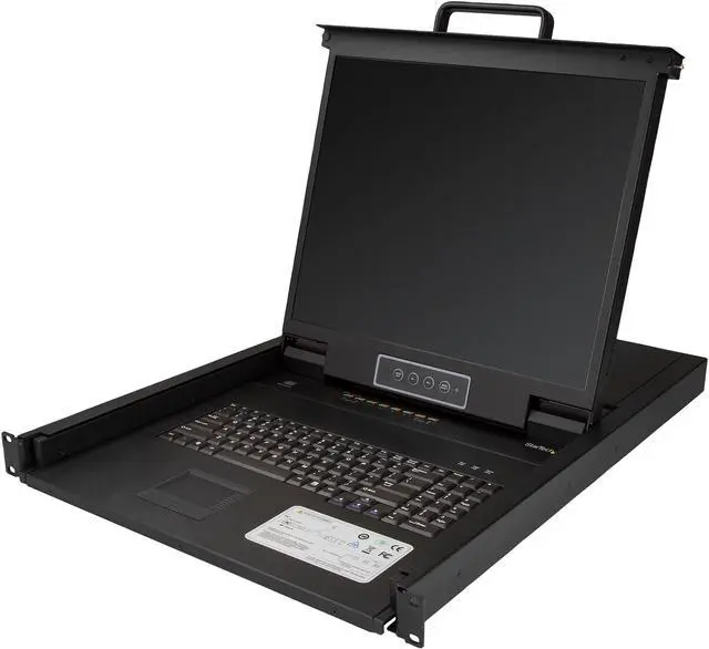 Main image of StarTech.com RKCONS1908K Rackmount KVM Console - 1U - 19in - 8 Port KVM - VGA KVM - Rack Mount Monitor - Rackmount LCD Monitor - Rackmount Console