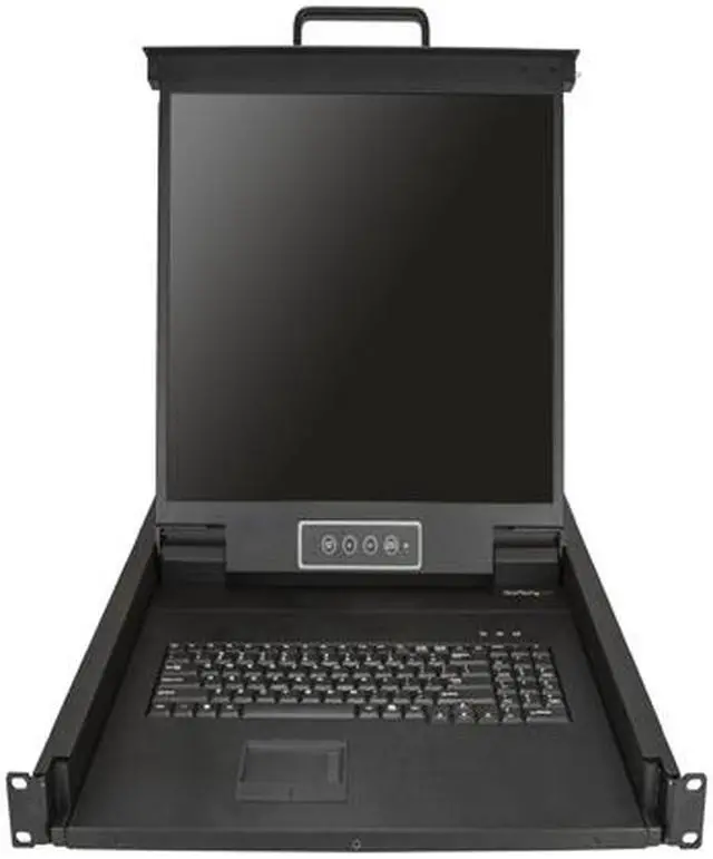 Alt view image 2 of 6 - StarTech.com RKCONS1901 Rackmount KVM Console - 1U - 19in Display - Single Port KVM - Rack Mount Monitor - Rackmount LCD Monitor - Rackmount Console
