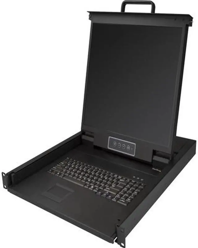 Main image of StarTech.com RKCONS1901 Rackmount KVM Console - 1U - 19in Display - Single Port KVM - Rack Mount Monitor - Rackmount LCD Monitor - Rackmount Console
