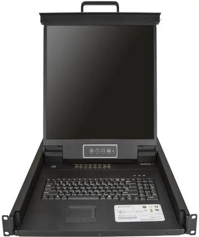Main image of StarTech.com RKCONS1916K Rackmount KVM Console - 1U - 19in - 16 Port KVM - VGA KVM - Rack Mount Monitor - Rackmount LCD Monitor - Rackmount Console