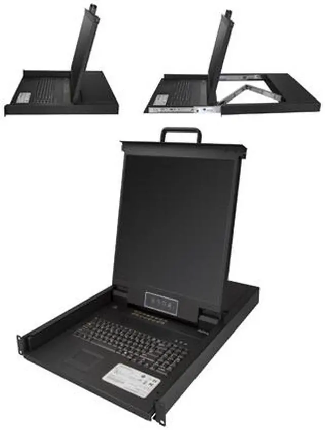 Alt view image 4 of 4 - StarTech.com RKCONS1916K Rackmount KVM Console - 1U - 19in - 16 Port KVM - VGA KVM - Rack Mount Monitor - Rackmount LCD Monitor - Rackmount Console