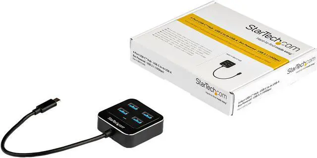 Alt view image 5 of 5 - StarTech.com HB31C4AB 4-Port USB-C Hub - USB C to USB 3.1 Gen 2 Hub - 10Gbps - Bus Powered - USB Type C Hub with 4x USB-A Ports