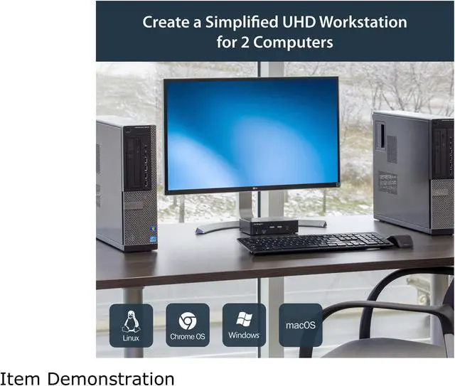 Alt view image 6 of 6 - StarTech.com SV231DPU34K 2-Port DisplayPort KVM Switch - 4K 60Hz - DisplayPort 1.2 KVM Switch