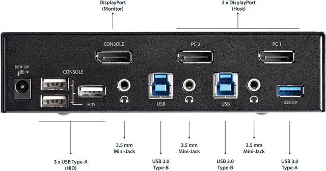 Alt view image 3 of 6 - StarTech.com SV231DPU34K 2-Port DisplayPort KVM Switch - 4K 60Hz - DisplayPort 1.2 KVM Switch