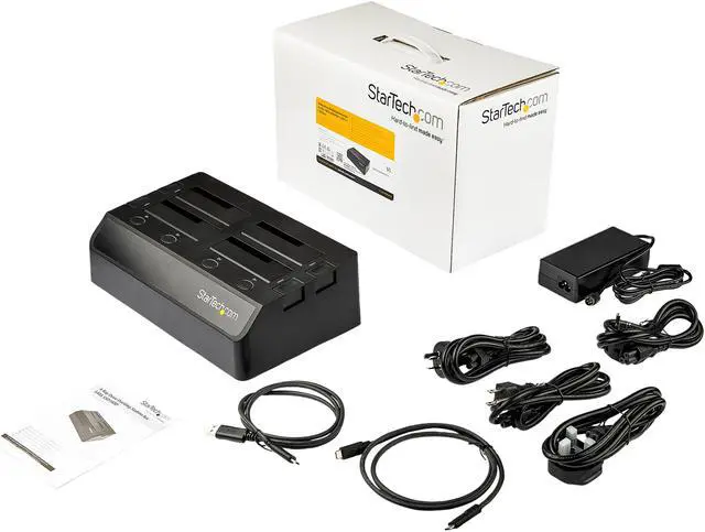 Alt view image 5 of 6 - StarTech.com SDOCK4U313 4 Bay SATA HDD Docking Station - For 2.5in / 3.5in SSD / HDD - USB 3.1 (10Gbps) - USB-C / USB-A - Hard Drive Docking Station
