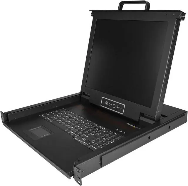 Main image of StarTech.com RKCONS1701 Single Port Rackmount KVM Console - 17 Inch Display - 1U VGA KVM Console