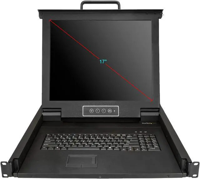 Alt view image 2 of 10 - StarTech.com RKCONS1701 Single Port Rackmount KVM Console - 17 Inch Display - 1U VGA KVM Console