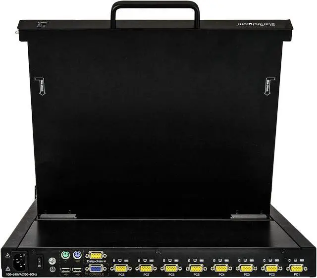 Alt view image 5 of 10 - StarTech.com RKCONS1708K 8 Port Rackmount KVM Console - 17 Inch Display - 1U VGA KVM Console