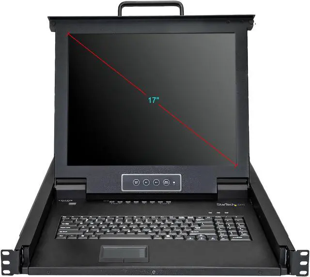 Alt view image 2 of 10 - StarTech.com RKCONS1708K 8 Port Rackmount KVM Console - 17 Inch Display - 1U VGA KVM Console