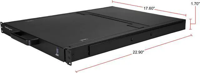 Alt view image 7 of 7 - StarTech.com RKCONS1716K 16 Port Rackmount KVM Console - 17 Inch Display - 1U VGA KVM Console