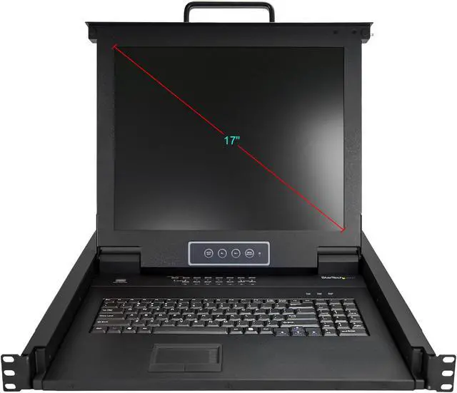 Alt view image 2 of 7 - StarTech.com RKCONS1716K 16 Port Rackmount KVM Console - 17 Inch Display - 1U VGA KVM Console