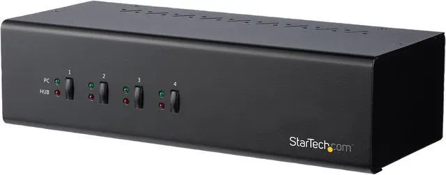 Main image of StarTech.com SV431DL2DU3A 4-Port Dual Monitor Dual-Link DVI KVM Switch - 4K 60Hz - TAA Compliant KVM Switch
