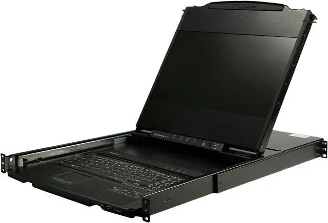 Main image of StarTech.com RKCOND17HD 17" HD Rackmount KVM Console - Dual Rail - Cables and Mounting Brackets Included - DVI and VGA - Rackmount LCD Monitor