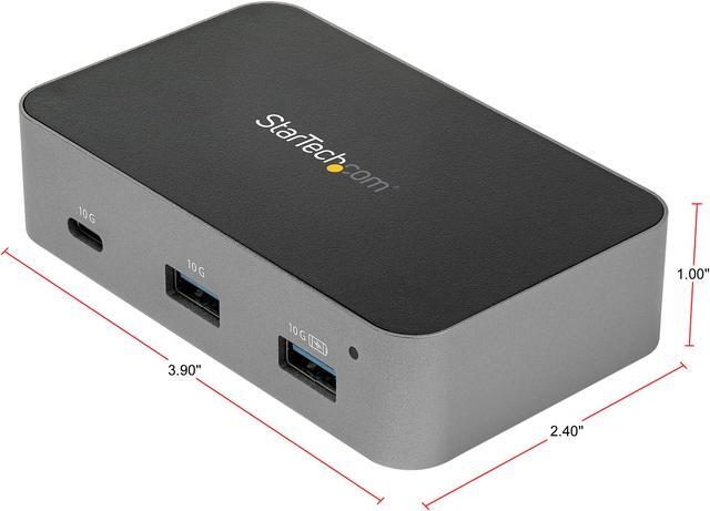 Alt view image 3 of 5 - StarTech.com HB31C3A1CS 4-Port USB C Hub - USB 3.1 Gen 2 (10Gbps) - 3x USB-A & 1x USB-C - Powered - Universal Power Adapter Included (HB31C3A1CS)