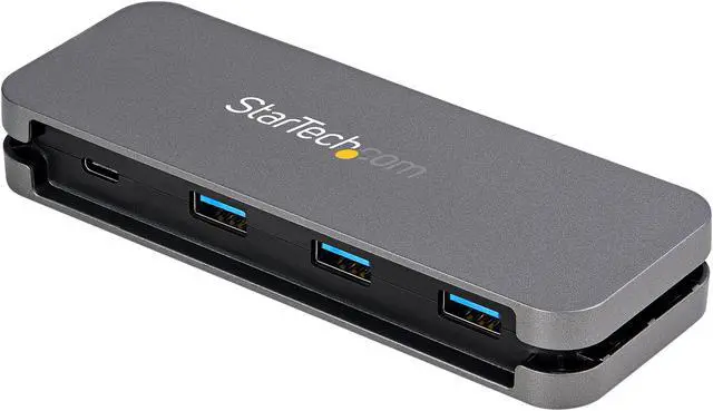 Alt view image 2 of 6 - StarTech.com HB30CM3A1CB 4 Port USB C Hub - 3x USB-A/1x USB-C - 5Gbps USB 3.0 Type-C Hub (3.2/3.1 Gen 1) - Bus Powered - Portable USB-C to USB-A Adapter Hub - 11.2" (28.5cm) Cable w/Cable Management (HB30CM3A1CB)