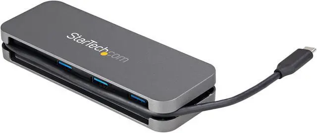 Alt view image 3 of 6 - StarTech.com HB30CM3A1CB 4 Port USB C Hub - 3x USB-A/1x USB-C - 5Gbps USB 3.0 Type-C Hub (3.2/3.1 Gen 1) - Bus Powered - Portable USB-C to USB-A Adapter Hub - 11.2" (28.5cm) Cable w/Cable Management (HB30CM3A1CB)