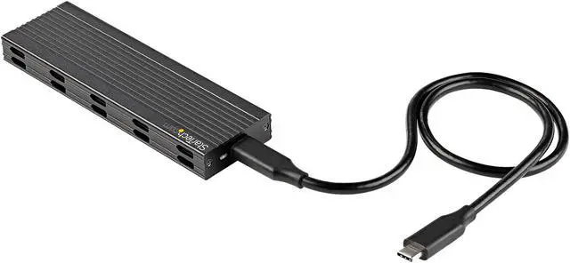 Alt view image 3 of 8 - USB-C 10Gbps to M.2 NVMe or M.2 SATA SSD Enclosure, External M.2 PCIe/SATA NGFF SSD Enclosure, Portable Aluminum Case, USB Type-C & USB-A Host Cables, For 2230/2242/2260/2280 - Works w/ Thunderbolt 3 (SM2E1BMU31C)