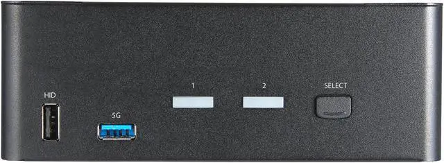 Alt view image 4 of 9 - 2 Port Dual Monitor HDMI KVM Switch, 4K 60Hz Ultra HD HDR, Desktop 4K HDMI 2.0 KVM Switch with 2 Port USB 3.0 Hub (5Gbps) & 4x USB 2.0 HID Port, Audio, Hotkey Switching, TAA - KVM with Fast Switching