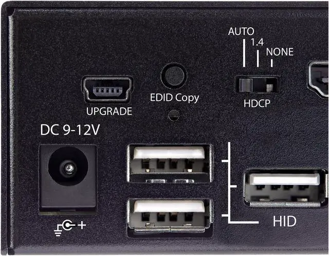Alt view image 7 of 7 - 2 Port HDMI KVM Switch, Single Monitor 4K 60Hz Ultra HD HDR, Desktop HDMI 2.0 KVM Switch with 2 Port USB 3.0 Hub (5Gbps) & 4x USB 2.0 HID Ports, Audio, Hotkey Switching, TAA - KVM with Fast Switching