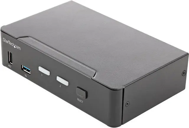 Main image of 2 Port HDMI KVM Switch, Single Monitor 4K 60Hz Ultra HD HDR, Desktop HDMI 2.0 KVM Switch with 2 Port USB 3.0 Hub (5Gbps) & 4x USB 2.0 HID Ports, Audio, Hotkey Switching, TAA - KVM with Fast Switching