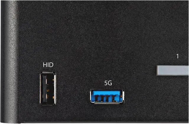 Alt view image 7 of 8 - 2 Port Quad Monitor DisplayPort KVM Switch, 4K 60Hz UHD HDR, Desktop 4K DP 1.2 KVM with 2 Port USB 3.0 Hub (5Gbps) & 4x USB 2.0 HID Ports, Audio, Hotkey Switching, TAA - Keyboard/Video/Mouse Switch